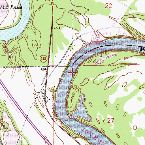 Topographic Map of Colonel Bibbs Landing (historical), AL