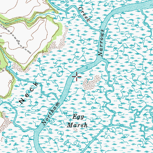 Topographic Map of Northam Narrows, VA