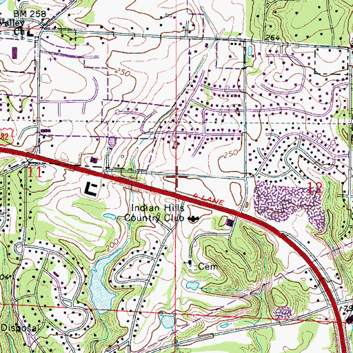 Topographic Map of Academy Drive, AL