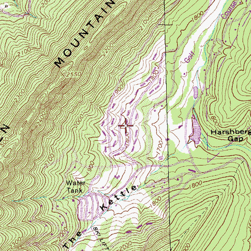 Topographic Map of Massanutten Resort, VA