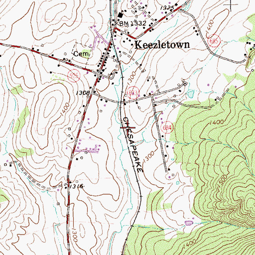 Topographic Map of Eilers Mill (historical), VA