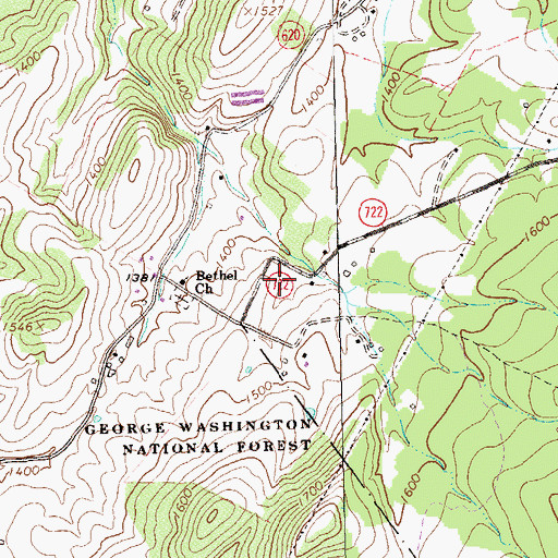Topographic Map of Paulington (historical), VA