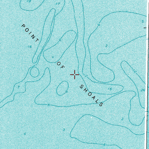 Topographic Map of Point Shoals, VA