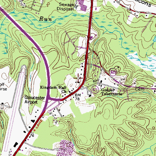 Topographic Map of Money, VA