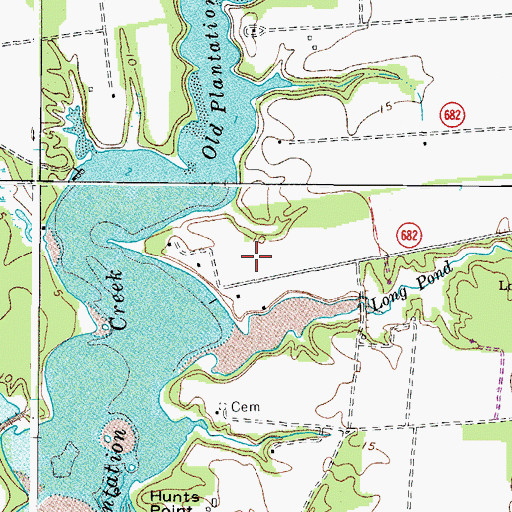 Topographic Map of Red Bank, VA