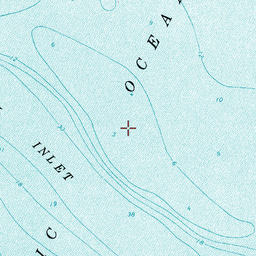 Topographic Map of Southeast Channel, VA