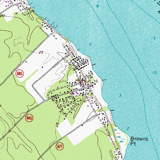 Topographic Map of Eubank, VA