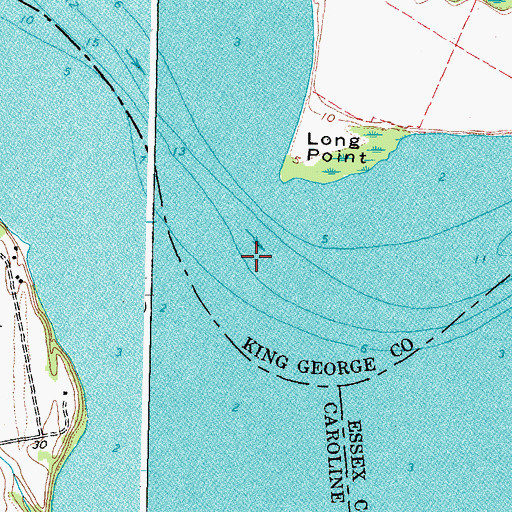 Topographic Map of Nanzatico Bar, VA