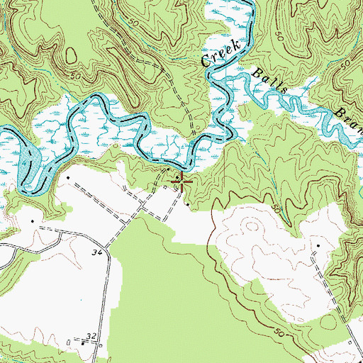 Topographic Map of Woodhouse Landing, VA