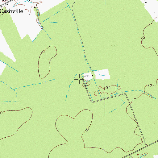 Topographic Map of Dahl Swamp, VA