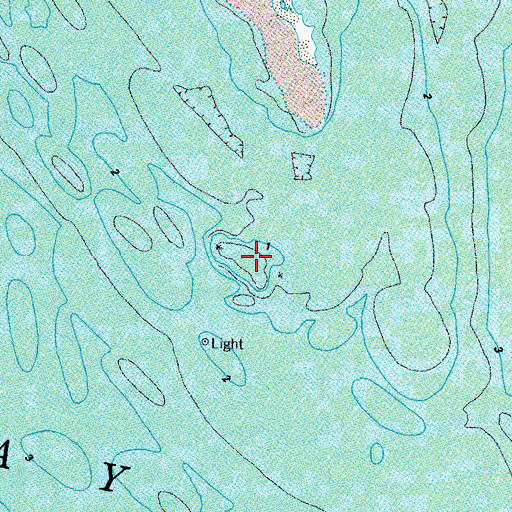 Topographic Map of Watts Island Rocks, VA