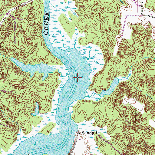 Topographic Map of Booker Bar, VA