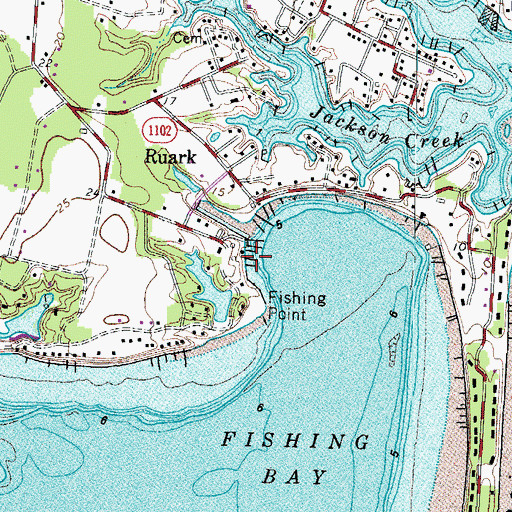 Topographic Map of Grinels Wharf, VA