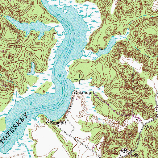 Topographic Map of North Bend Landing, VA