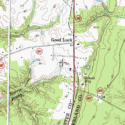 Topographic Map of Norris Pond, VA