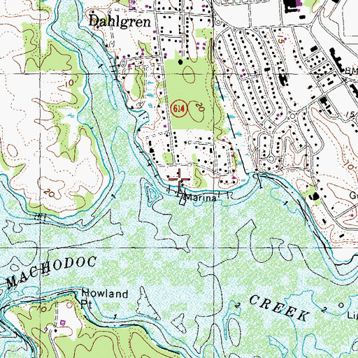 Topographic Map of Hoge Wharf, VA