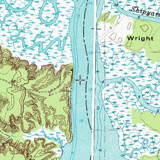 Topographic Map of Belfast Bank, VA