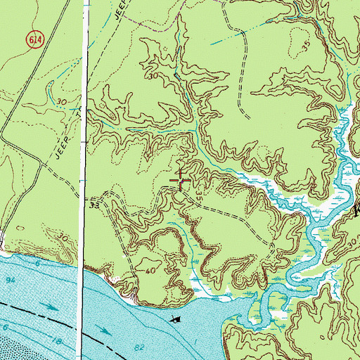 Topographic Map of Kennon, VA