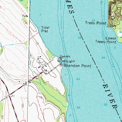 Topographic Map of Ritchie Wharf, VA