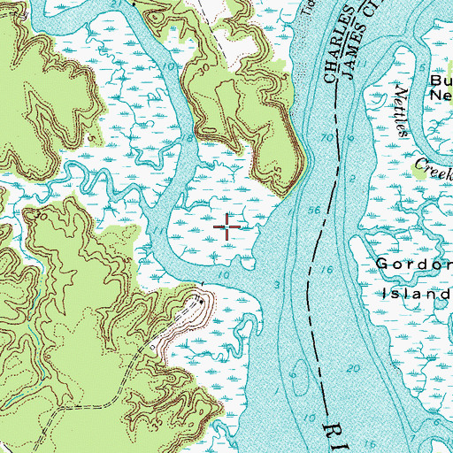Topographic Map of Blank Point, VA