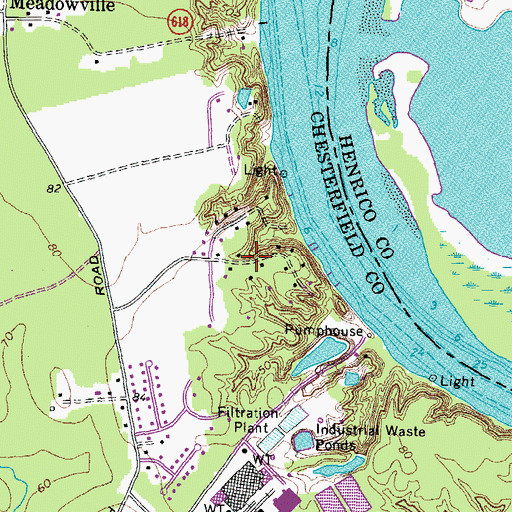Topographic Map of Blanco Mount, VA