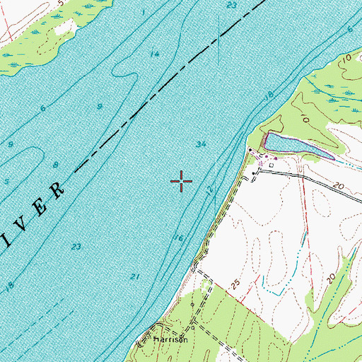 Topographic Map of Sevenmile Reach, VA