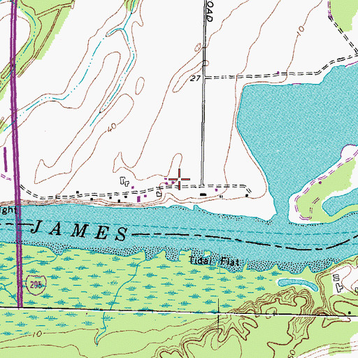 Topographic Map of Varina Farm, VA
