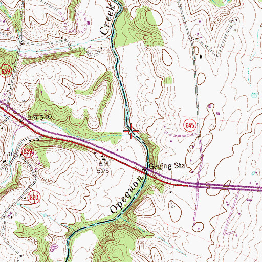 Topographic Map of Abrams Creek, VA