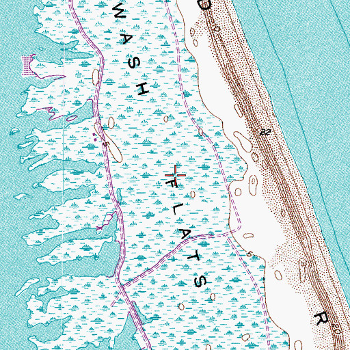 Topographic Map of Back Bay National Wildlife Refuge, VA