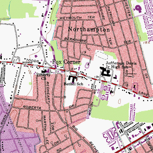 Topographic Map of Forrest Elementary School, VA