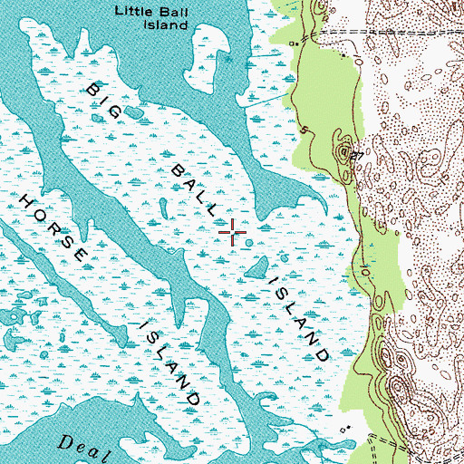 Topographic Map of Big Ball Island, VA