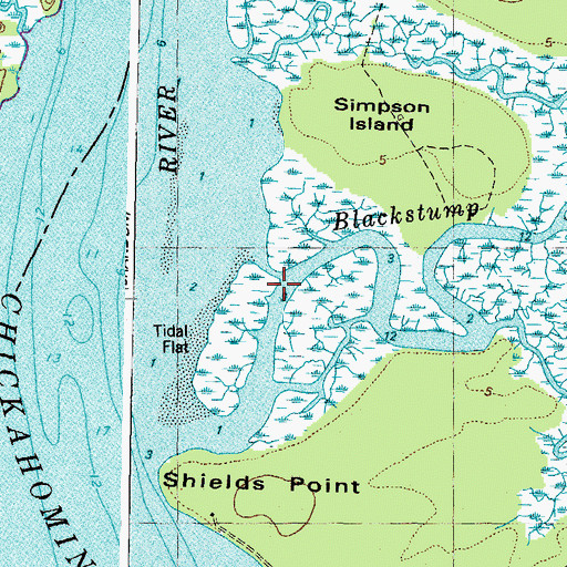 Topographic Map of Blackstump Creek, VA