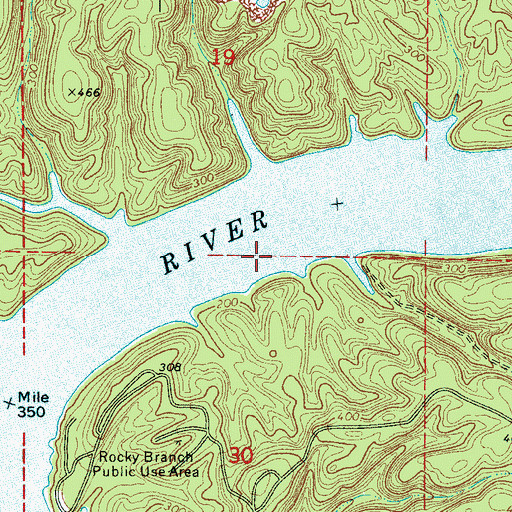 Topographic Map of Arnolds Shoal (historical), AL