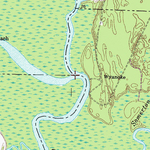 Topographic Map of Blackwater River, VA