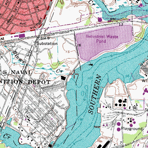 Topographic Map of Blows Creek, VA
