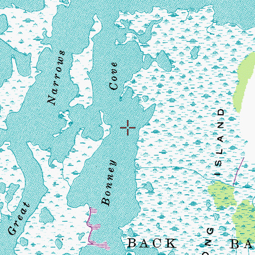 Topographic Map of Bonney Cove, VA