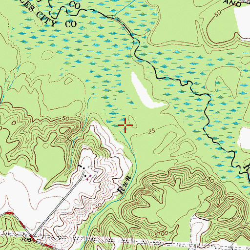 Topographic Map of Bradley Run, VA
