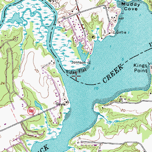 Topographic Map of Brewers Creek, VA