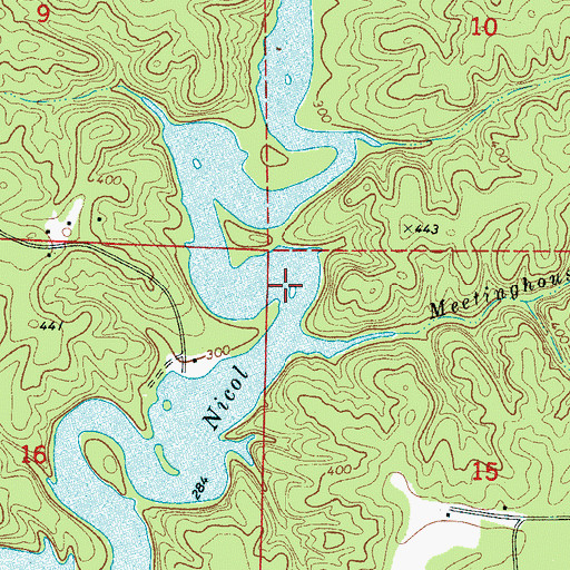 Topographic Map of Bakers Mill (historical), AL