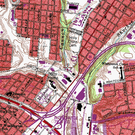 Topographic Map of Cannon Branch, VA