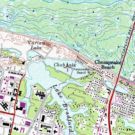 Topographic Map of Chub Lake, VA