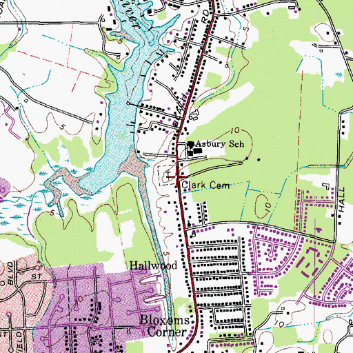 Topographic Map of Clark Cemetery, VA