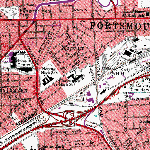 Topographic Map of Stephen H Clarke Academy, VA