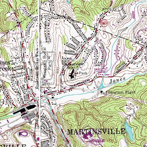 Topographic Map of Clearview Early Childhood Center, VA
