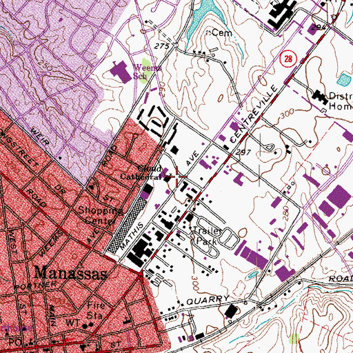 Topographic Map of Cloud Cathedral, VA