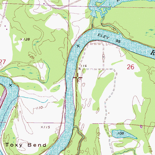Topographic Map of Beals Landing, AL