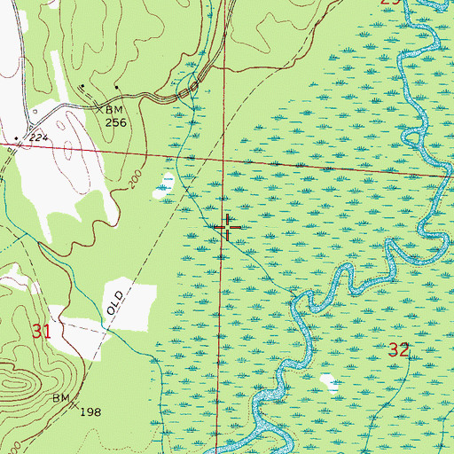 Topographic Map of Beaver Dam Church, AL