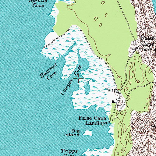 Topographic Map of Cowpen Cove, VA