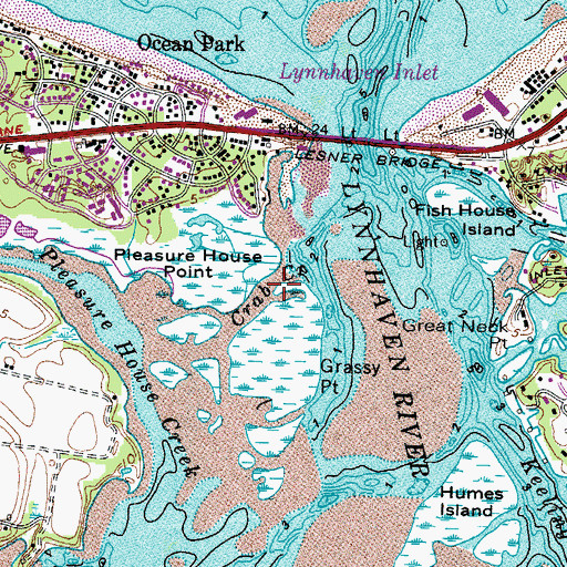 Topographic Map of Crab Creek, VA