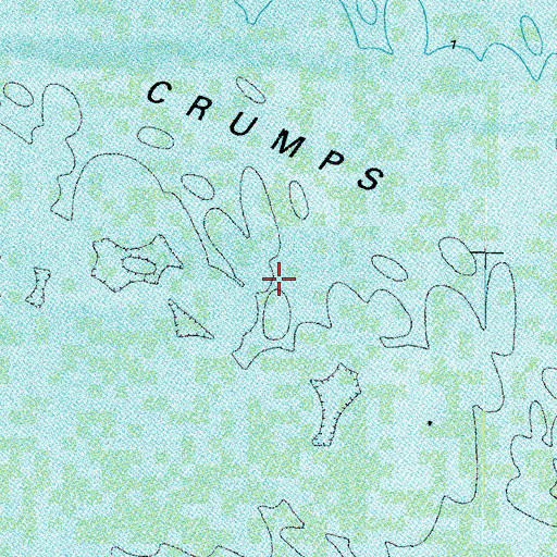Topographic Map of Crumps Bank, VA